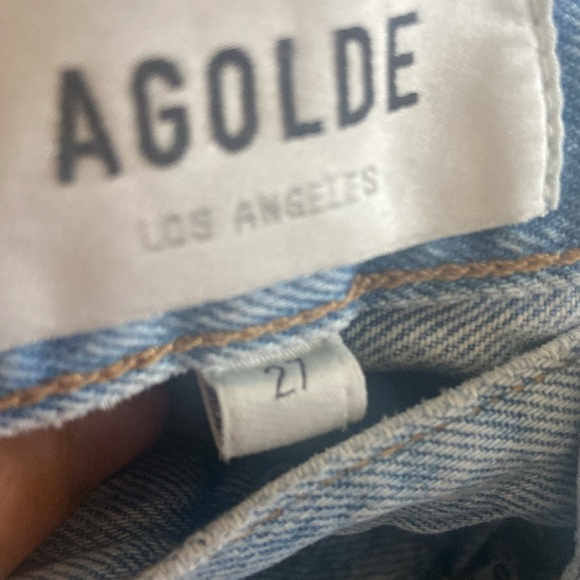 Agolde Women's A9120-1535 Blue Cargo Jeans Cooper Light Wash Pockets Sz 27 - Picture 5 of 7